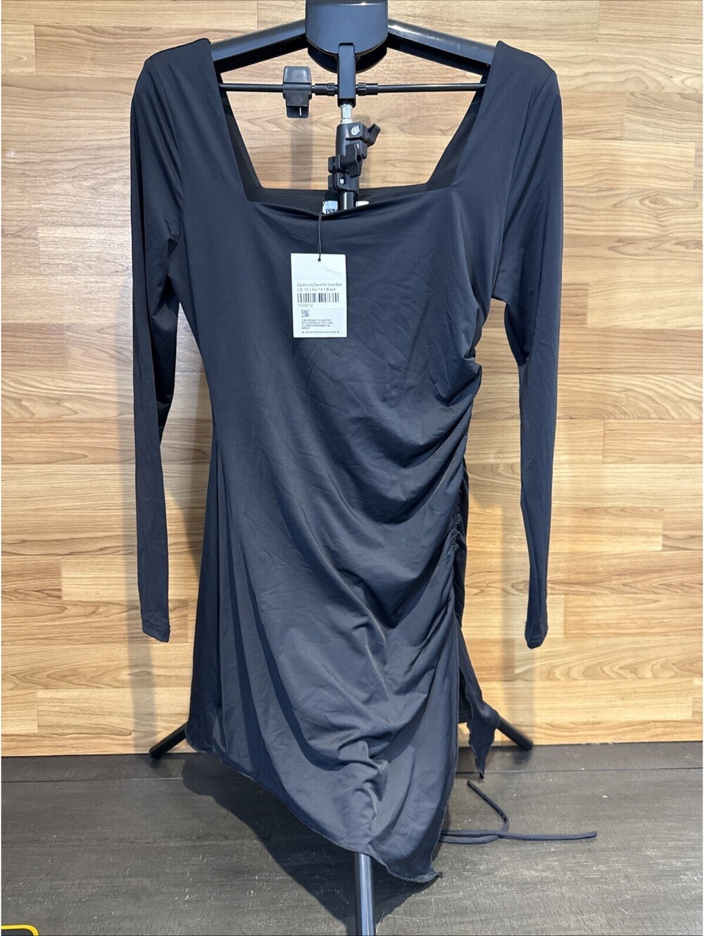 NEW NWT Princess Polly Charvi Sheer Long Sleeve Ruched Stretch Minidress size 10